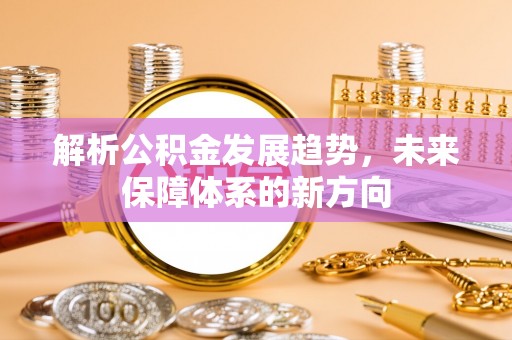 阳春解析公积金发展趋势，未来保障体系的新方向