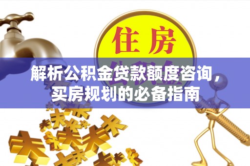 阳春解析公积金贷款额度咨询，买房规划的必备指南