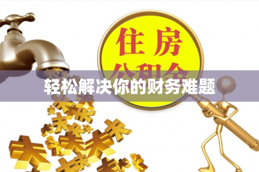 阳春轻松解决你的财务难题