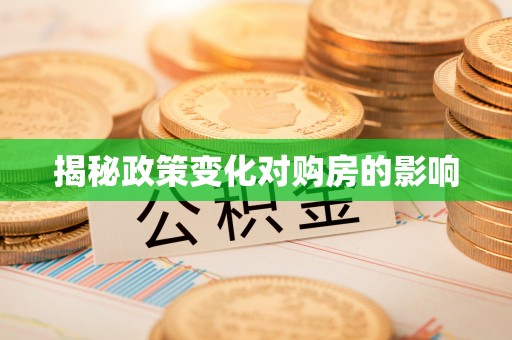 阳春揭秘政策变化对购房的影响