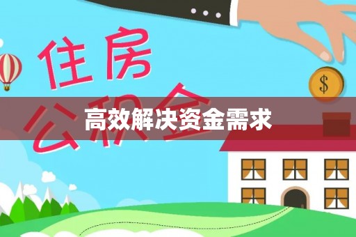 阳春高效解决资金需求