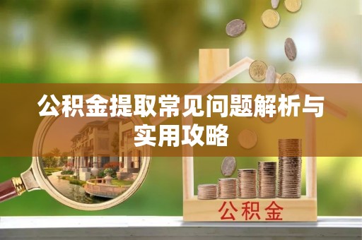 阳春公积金提取常见问题解析与实用攻略