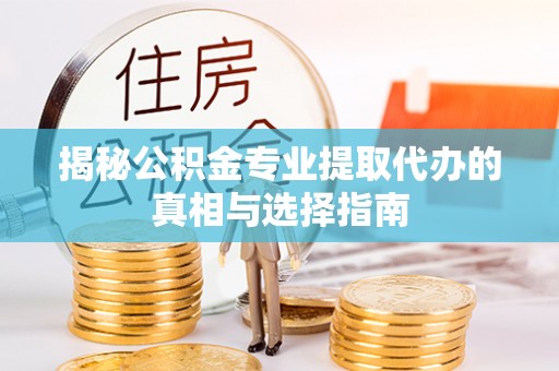 阳春揭秘公积金专业提取代办的真相与选择指南