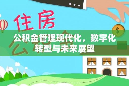 阳春公积金管理现代化，数字化转型与未来展望