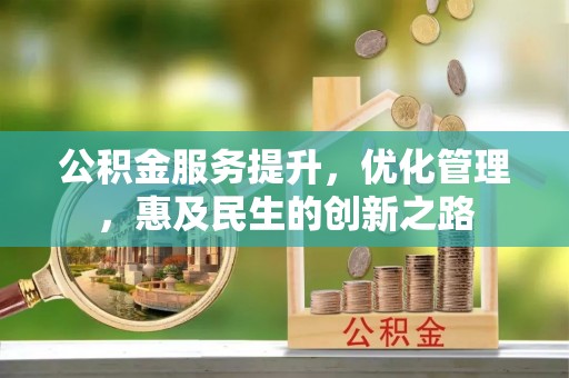 阳春公积金服务提升，优化管理，惠及民生的创新之路