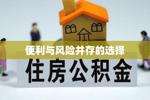 阳春便利与风险并存的选择